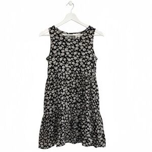 NWT American Eagle Tie-Back Midi Dress Black Floral Size S